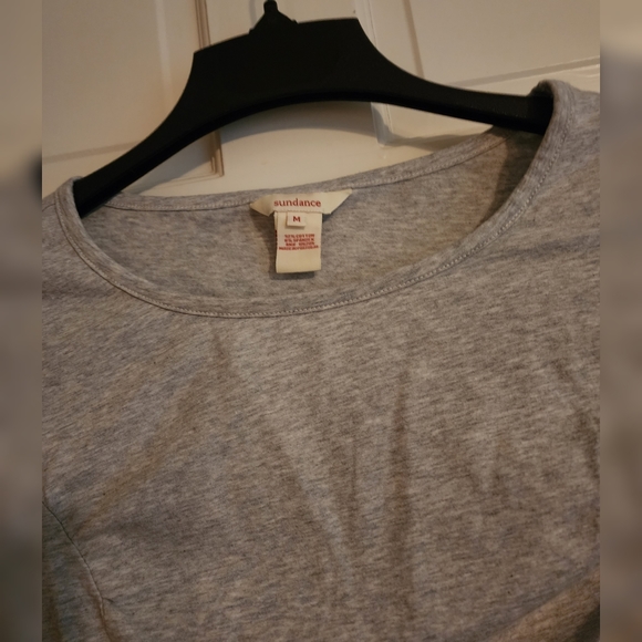 Sundance Princess Runched Grey Long Sleeve Top M - Picture 5 of 8